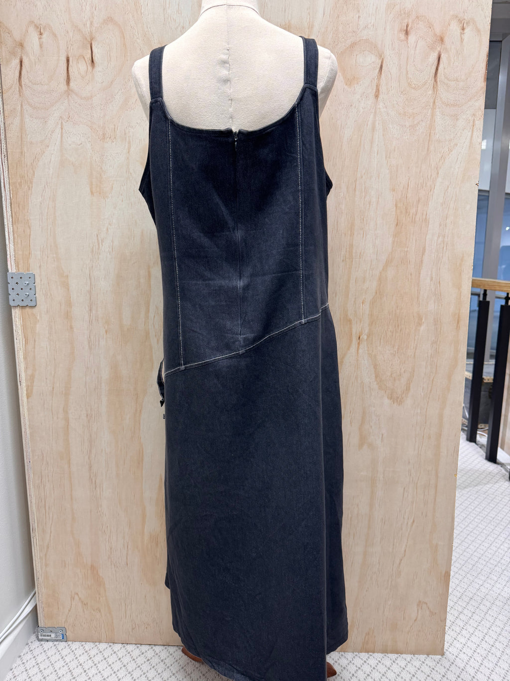 Denim Pinafore Dress - EU46