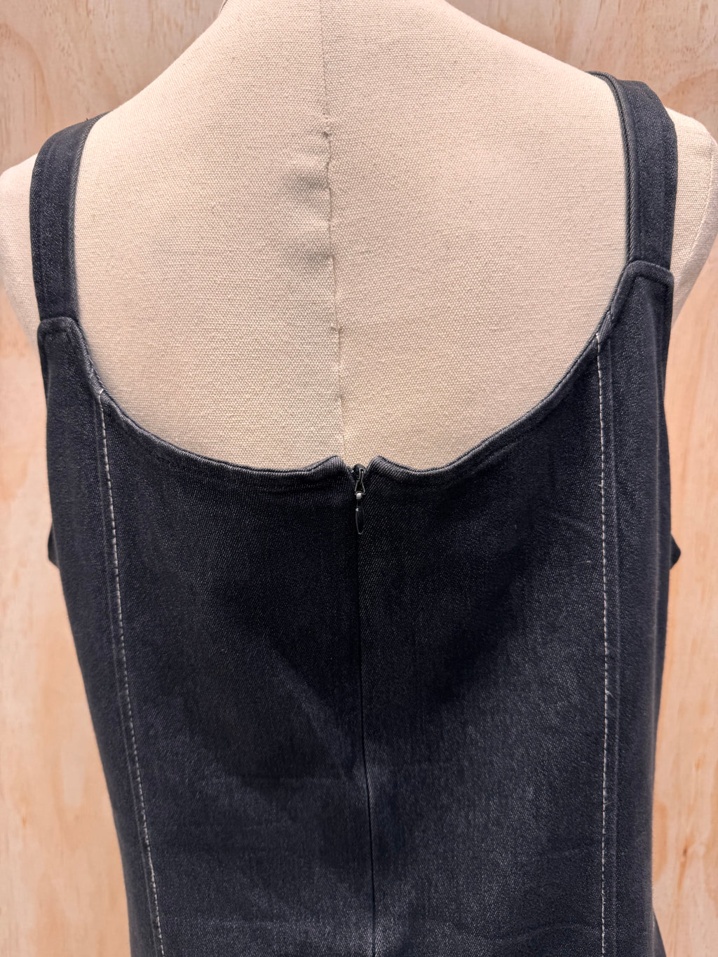 Denim Pinafore Dress - EU46