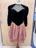 80s 3/4 sleeve mini dress