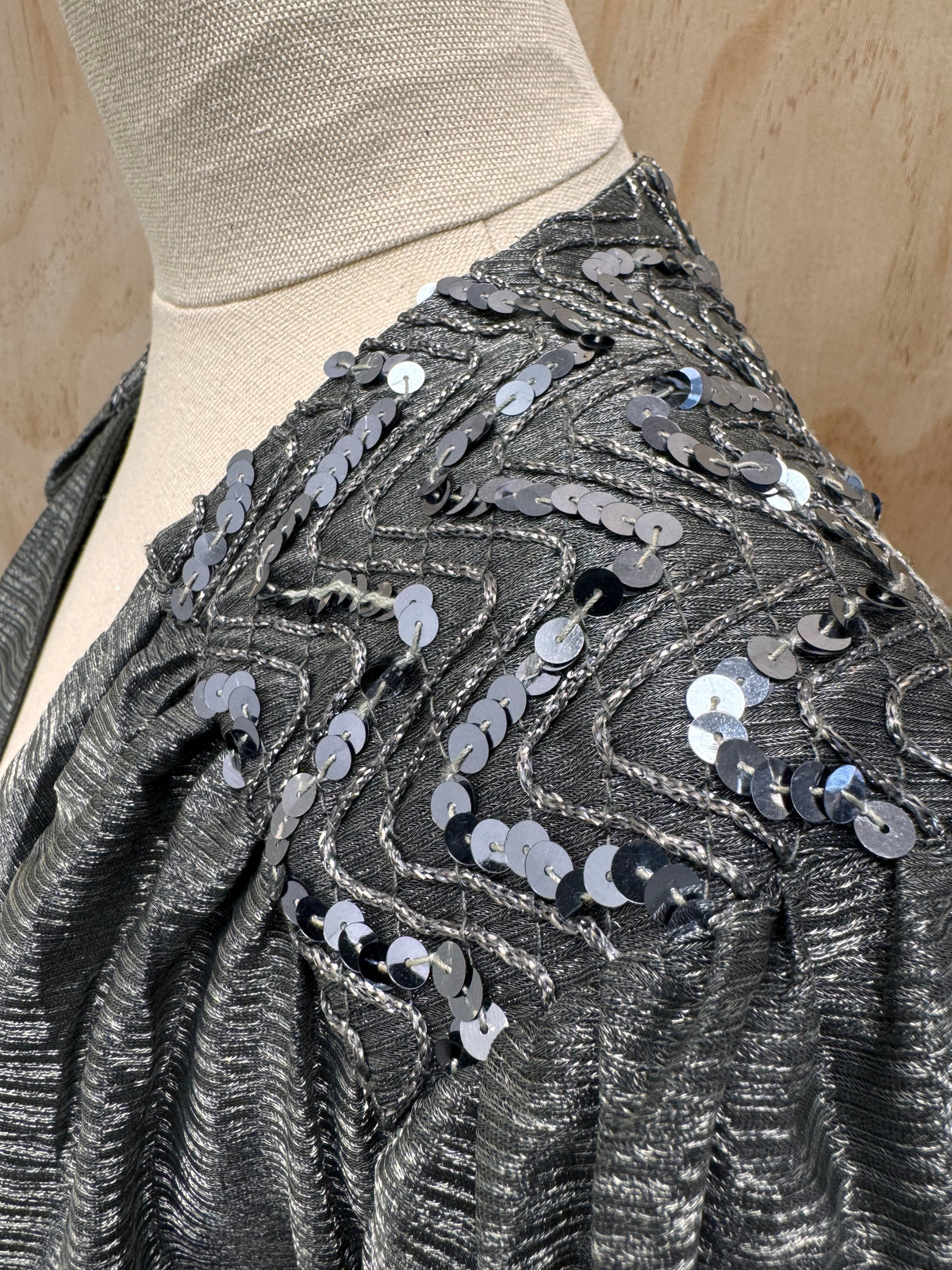 Silver Sparkle Wrap Top - Dorette - EU42