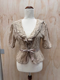 Beige lacy tie top - apt.9 - Small