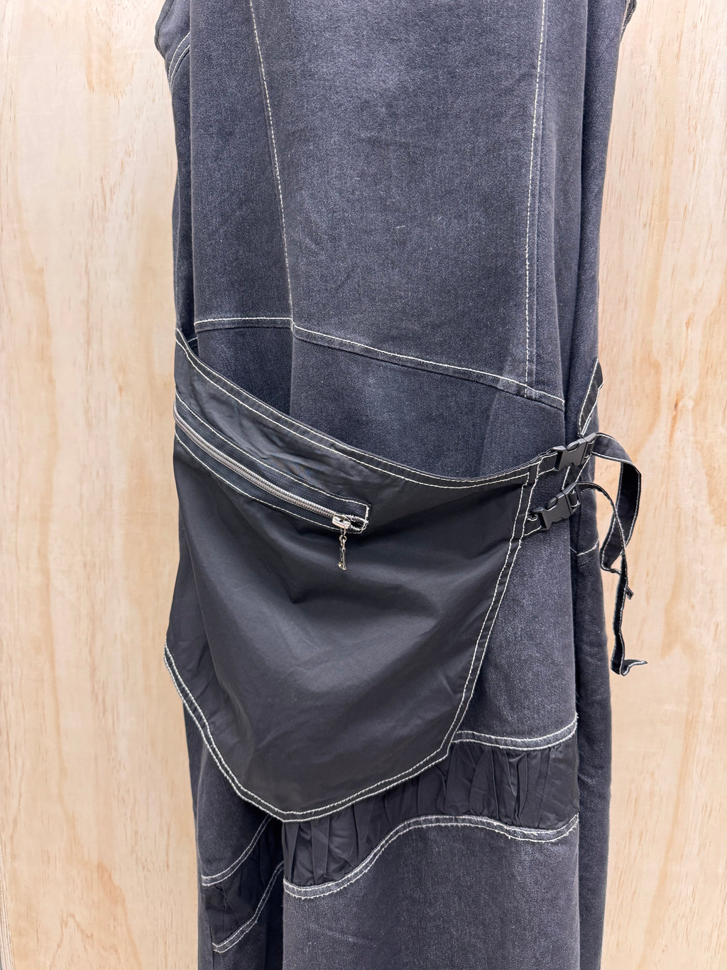 Denim Pinafore Dress - EU46