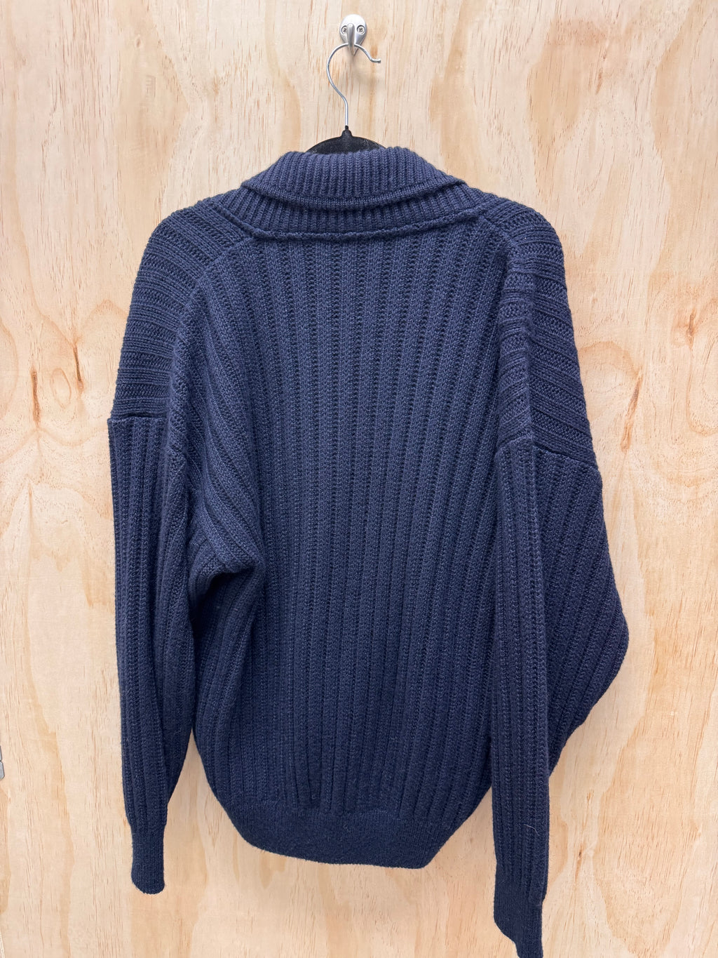 Navy Knit Cardigan - Frank Alexs - EU48