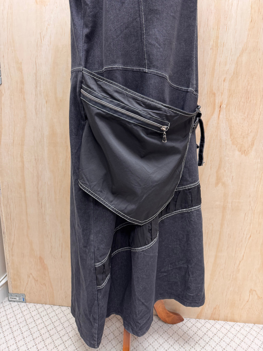 Denim Pinafore Dress - EU46