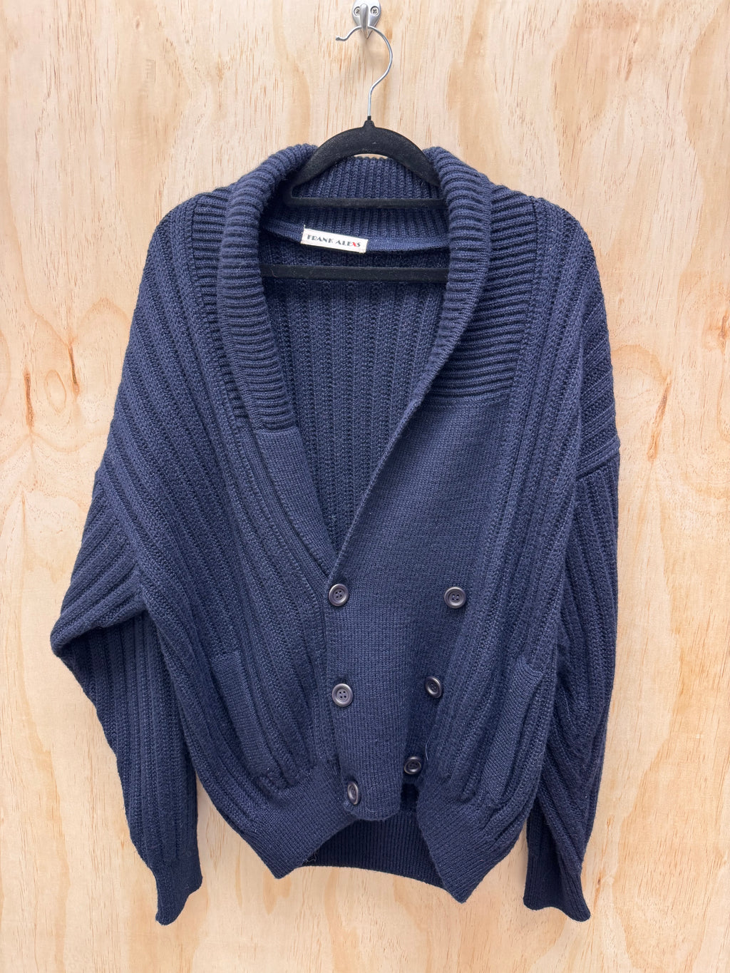 Navy Knit Cardigan - Frank Alexs - EU48