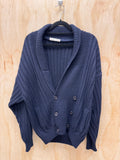 Navy Knit Cardigan - Frank Alexs - EU48