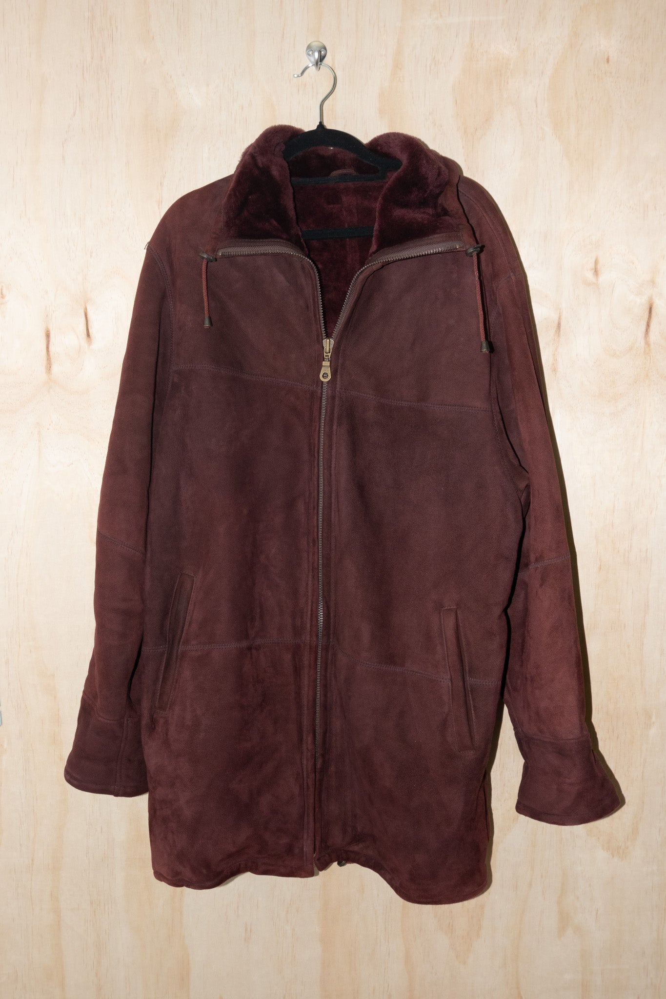 Shearling Jacket F - Burgundy