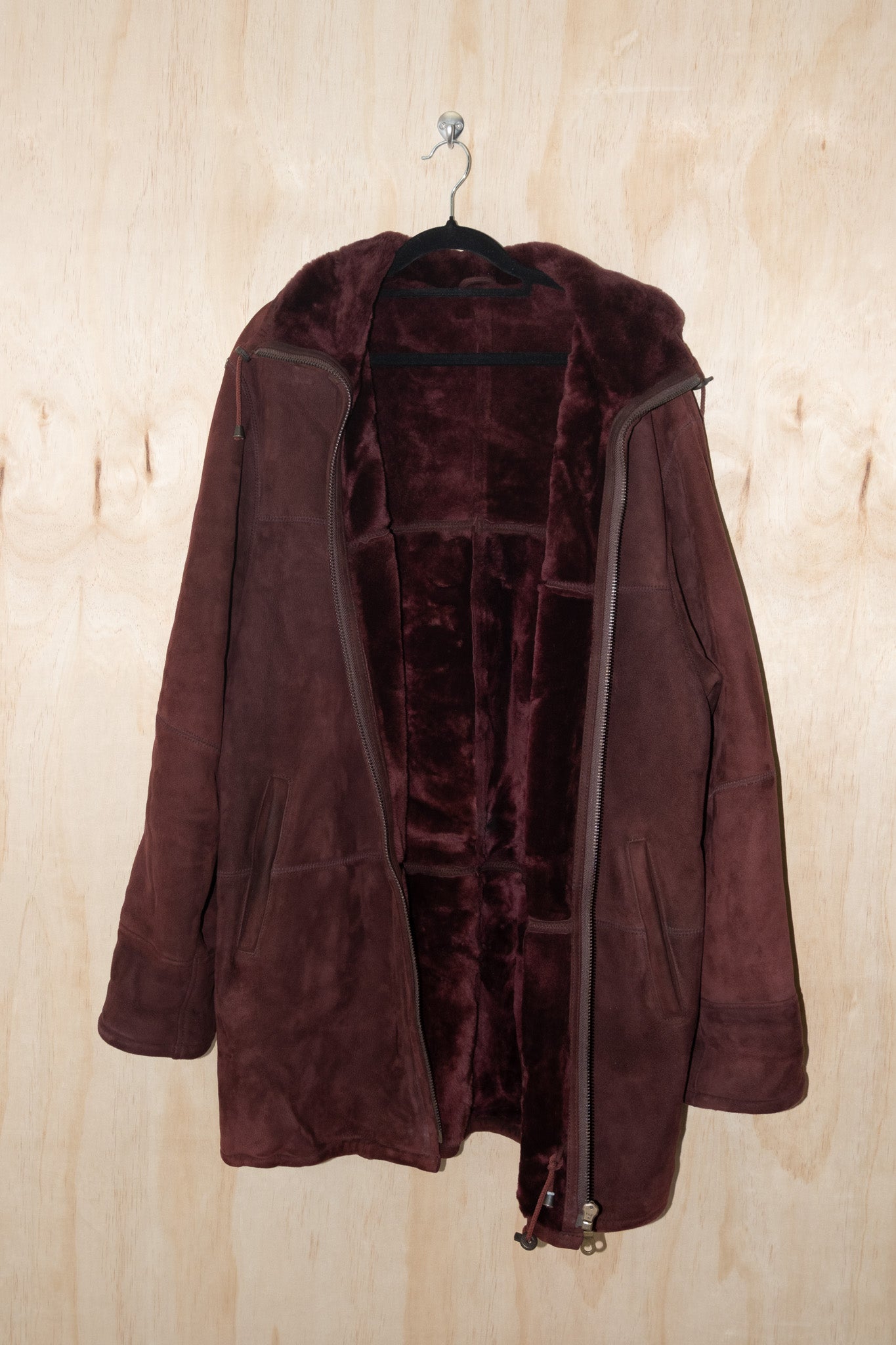 Shearling Jacket F - Burgundy