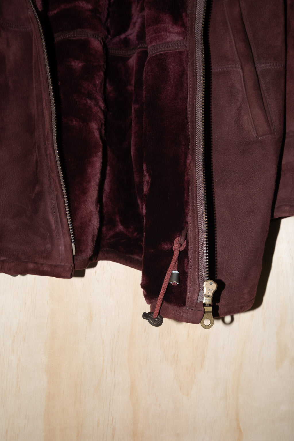 Shearling Jacket F - Burgundy