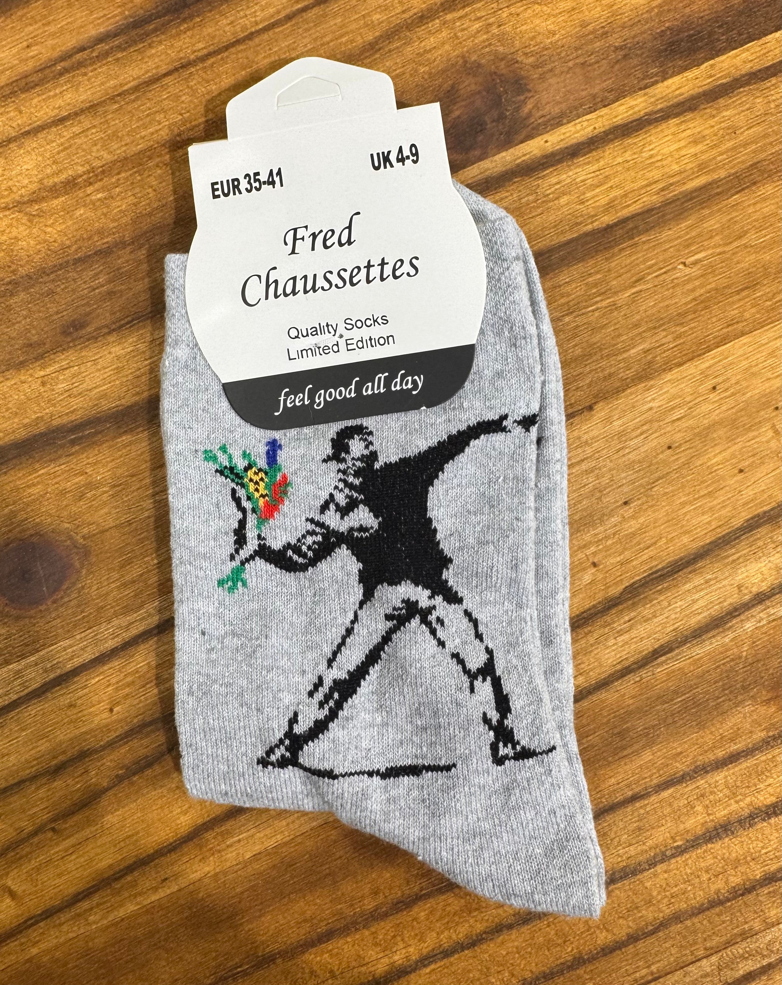 Socks - Banksy Print - Flowers