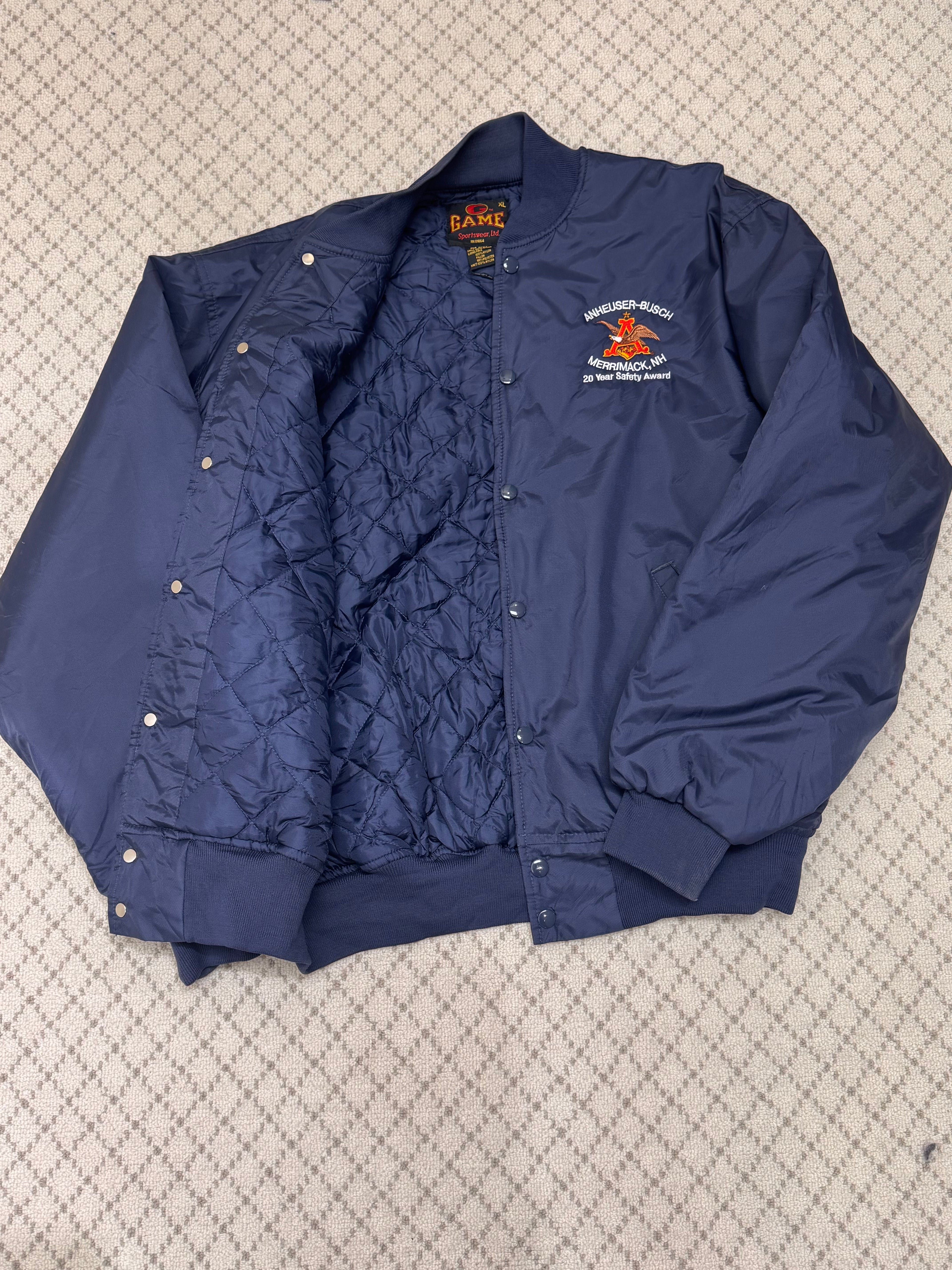 Vintage Nylon Bomber Jacket - Game Sportswear - XL