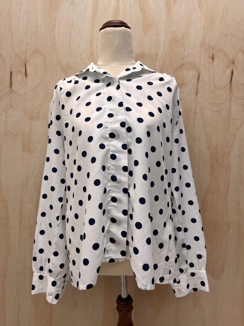 Polka dot blouse - Marcelle Griffon - NZ Large