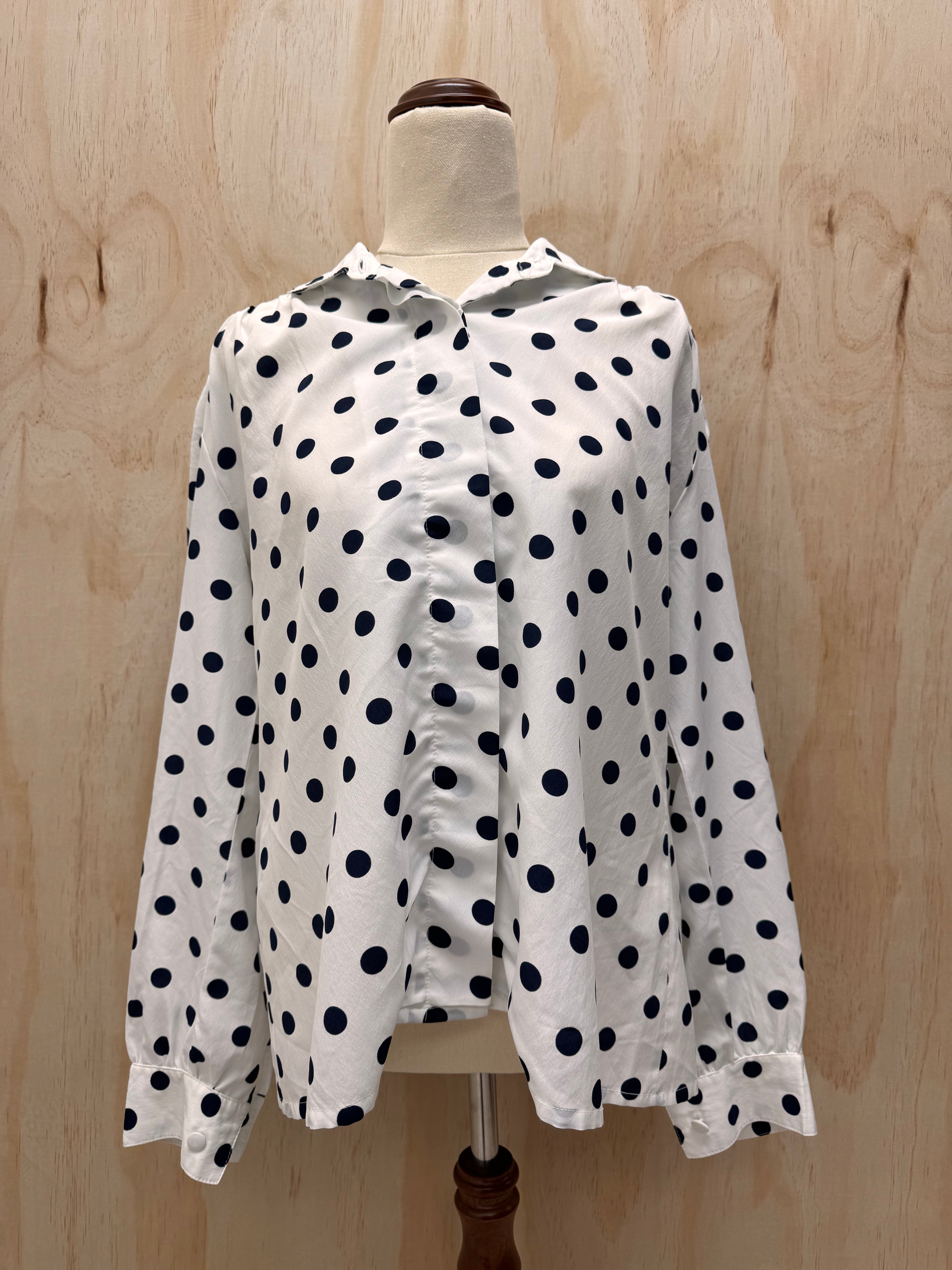 Polka dot blouse - Marcelle Griffon - NZ Large