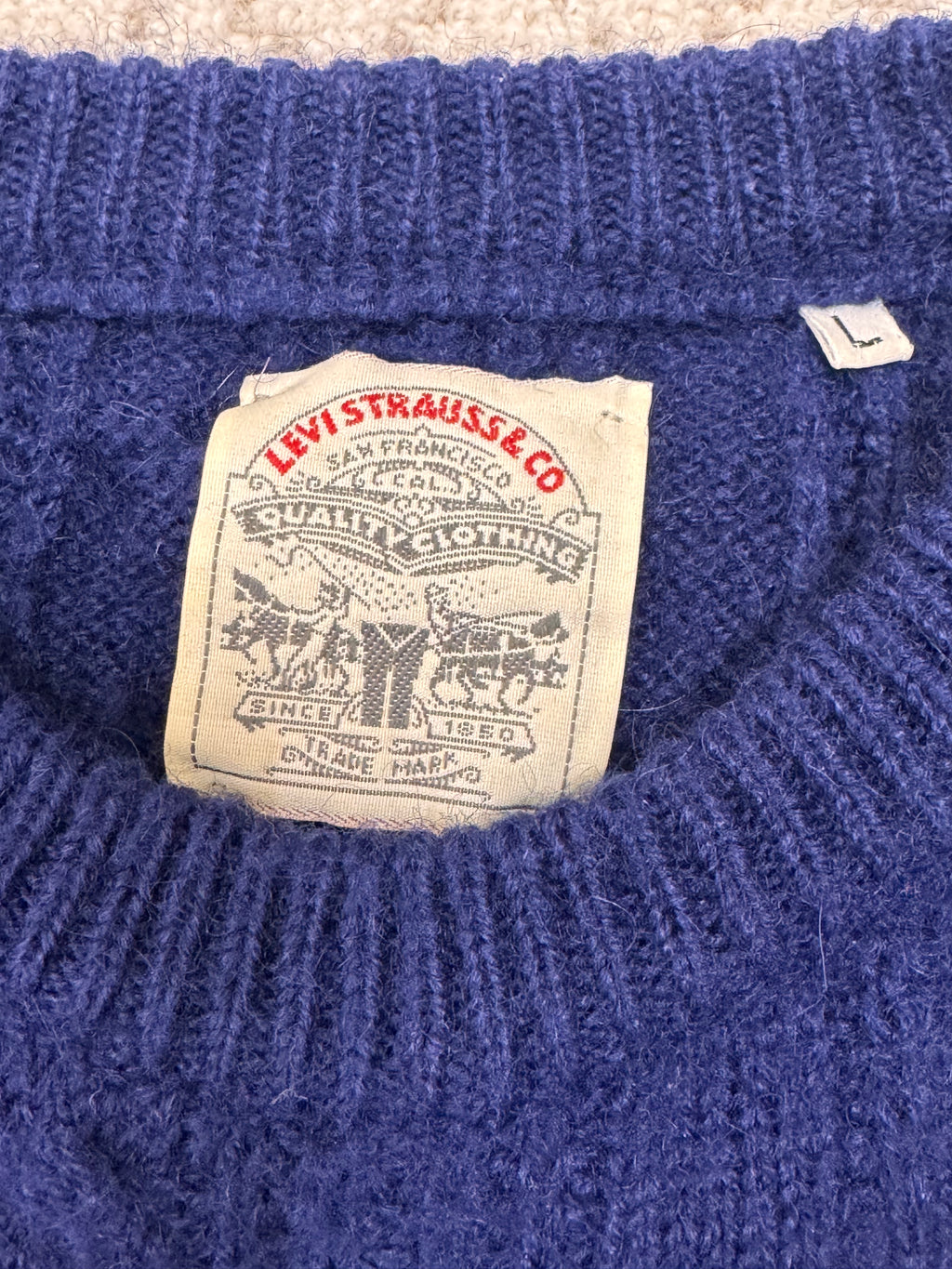 Levi’s vintage wool mix cable knit - made in Italy - Large