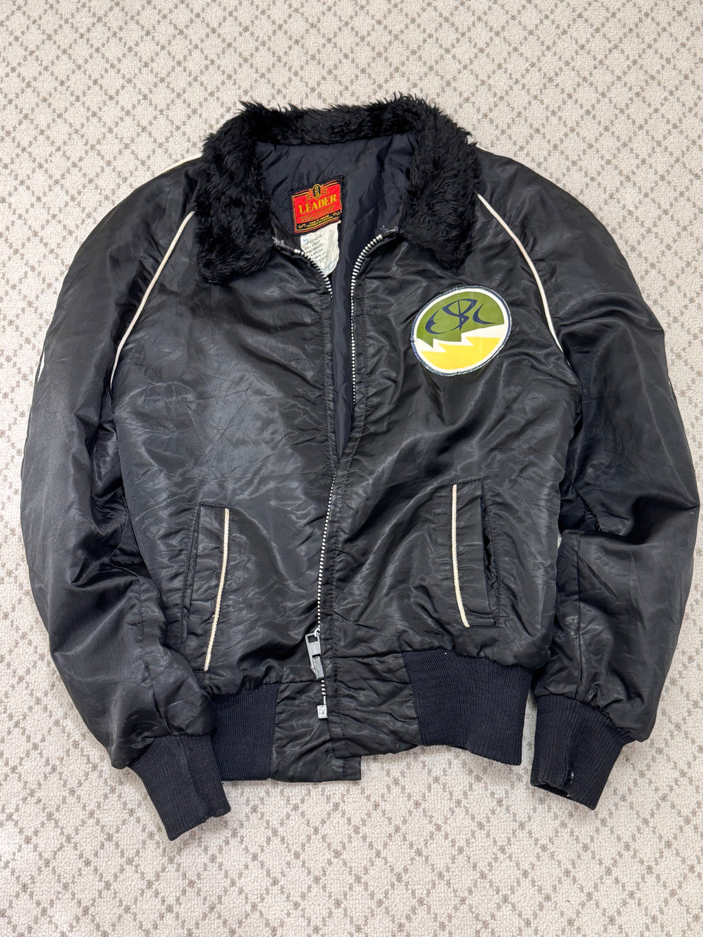 Vintage Nylon Bomber Jacket - Leader brand of Quebec - XS