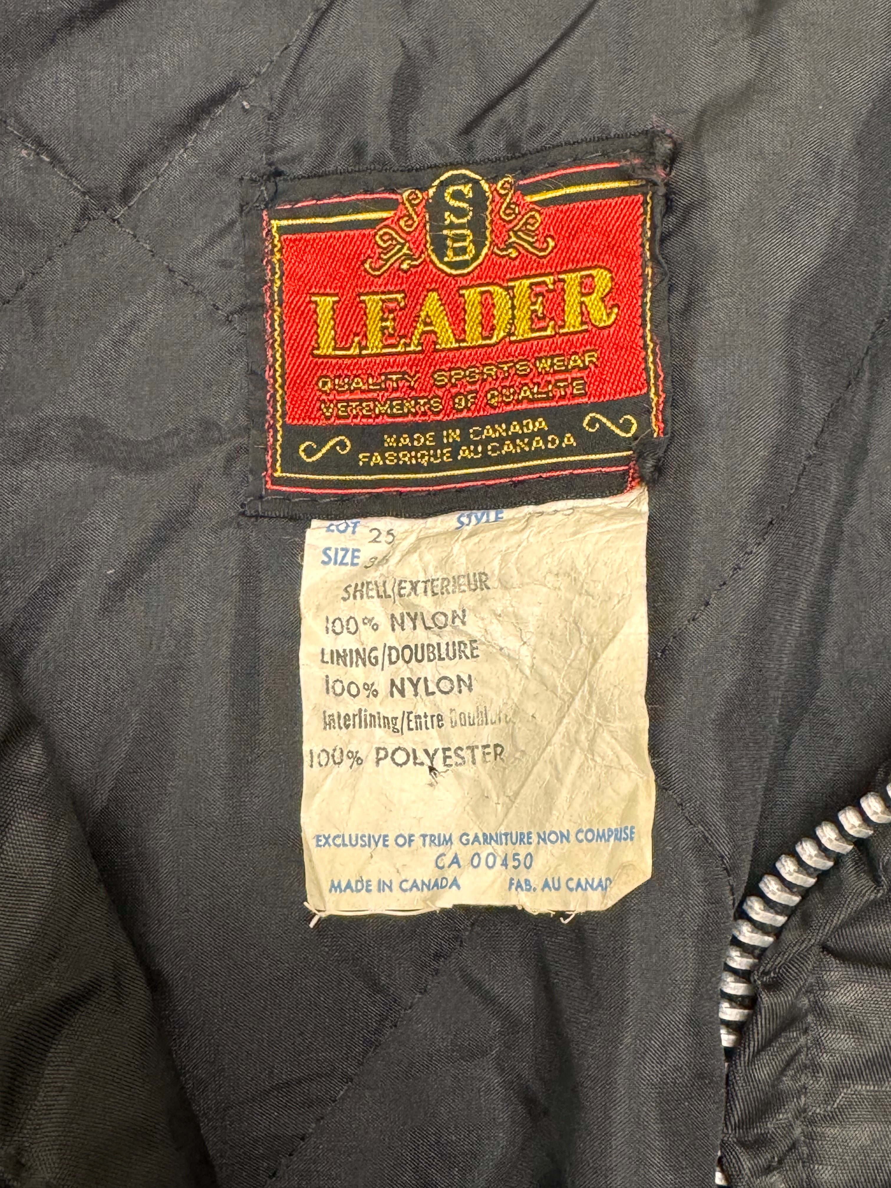 Vintage Nylon Bomber Jacket - Leader brand of Quebec - XS