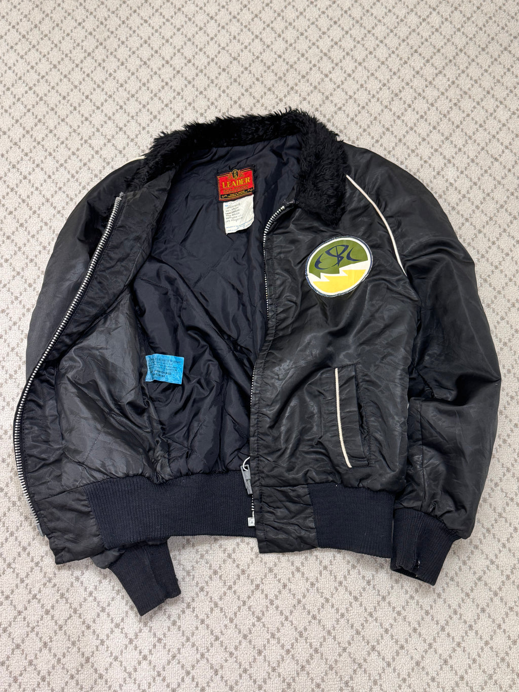Vintage Nylon Bomber Jacket - Leader brand of Quebec - XS