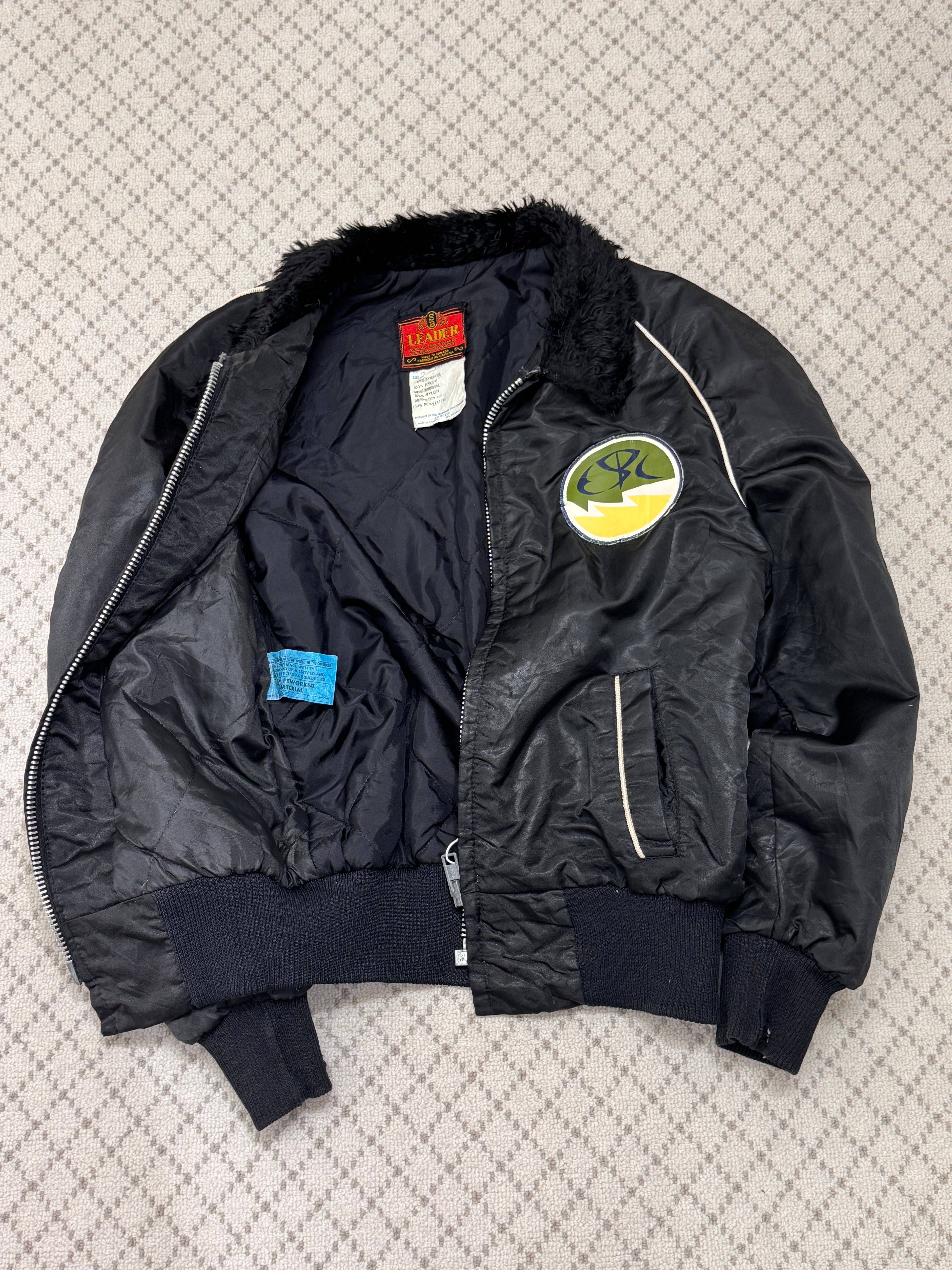 Vintage Nylon Bomber Jacket - Leader brand of Quebec - XS