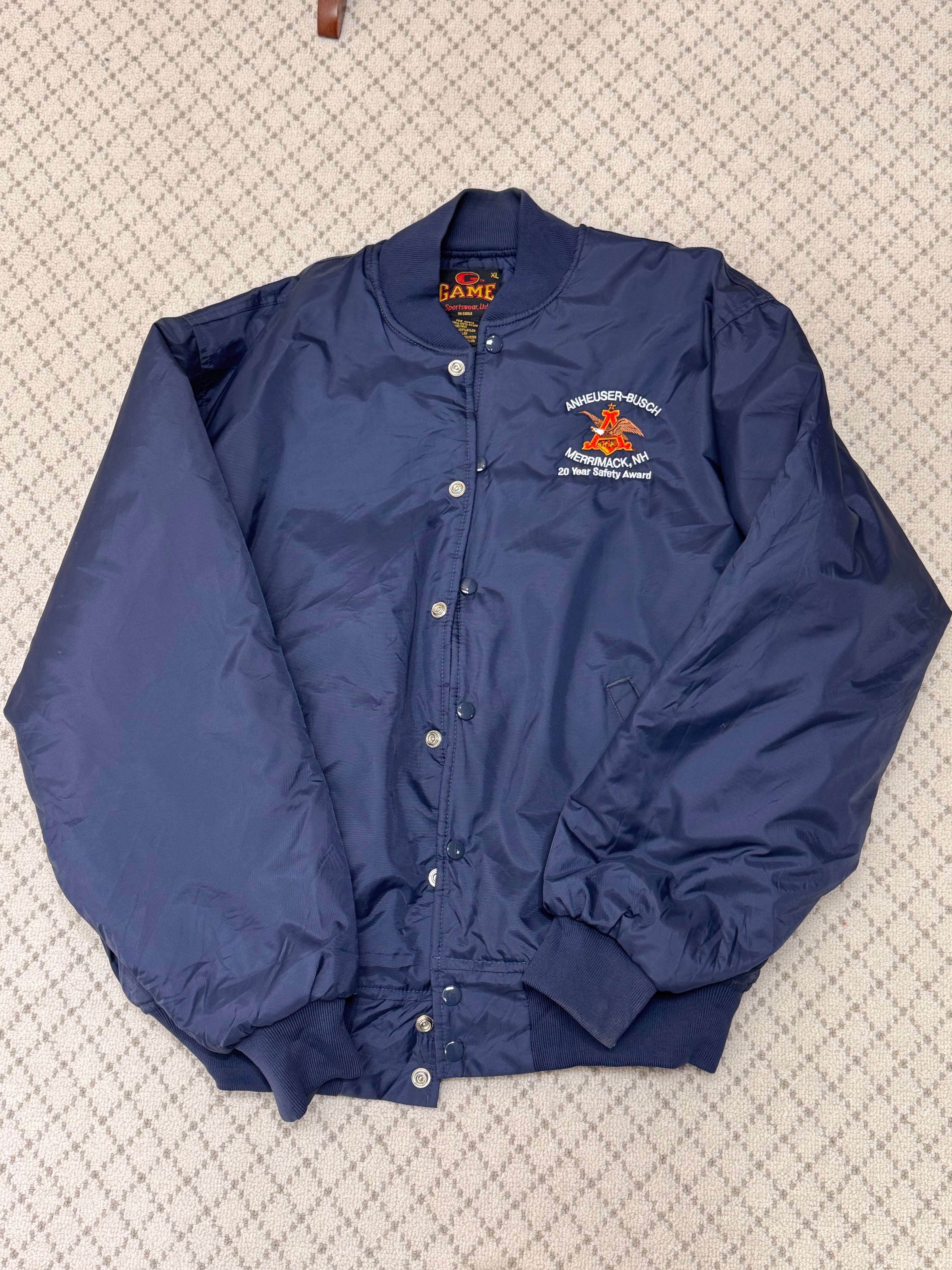 Vintage Nylon Bomber Jacket - Game Sportswear - XL