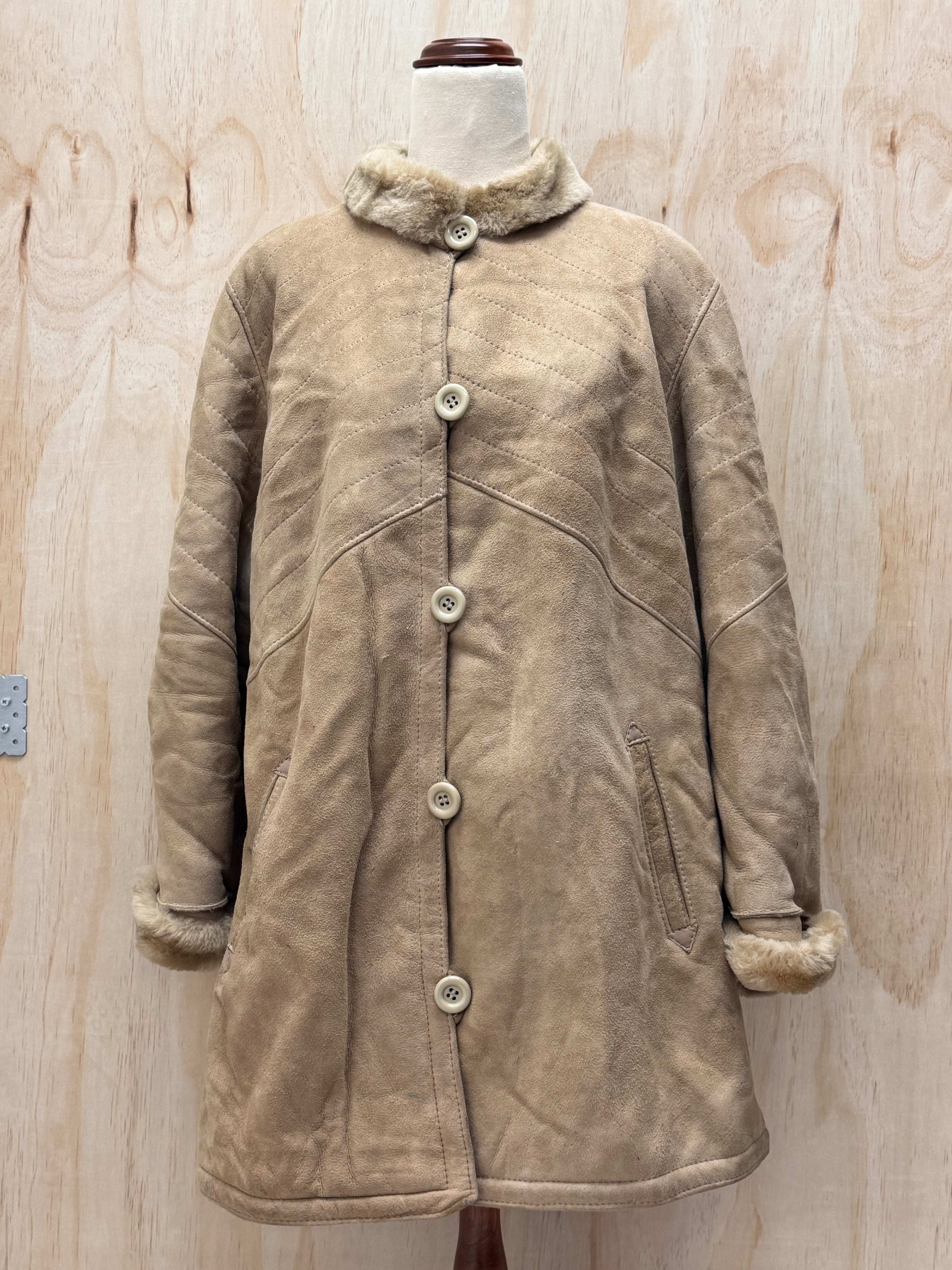 Shearling Jacket - Leder Cris - Made in Spain - Large