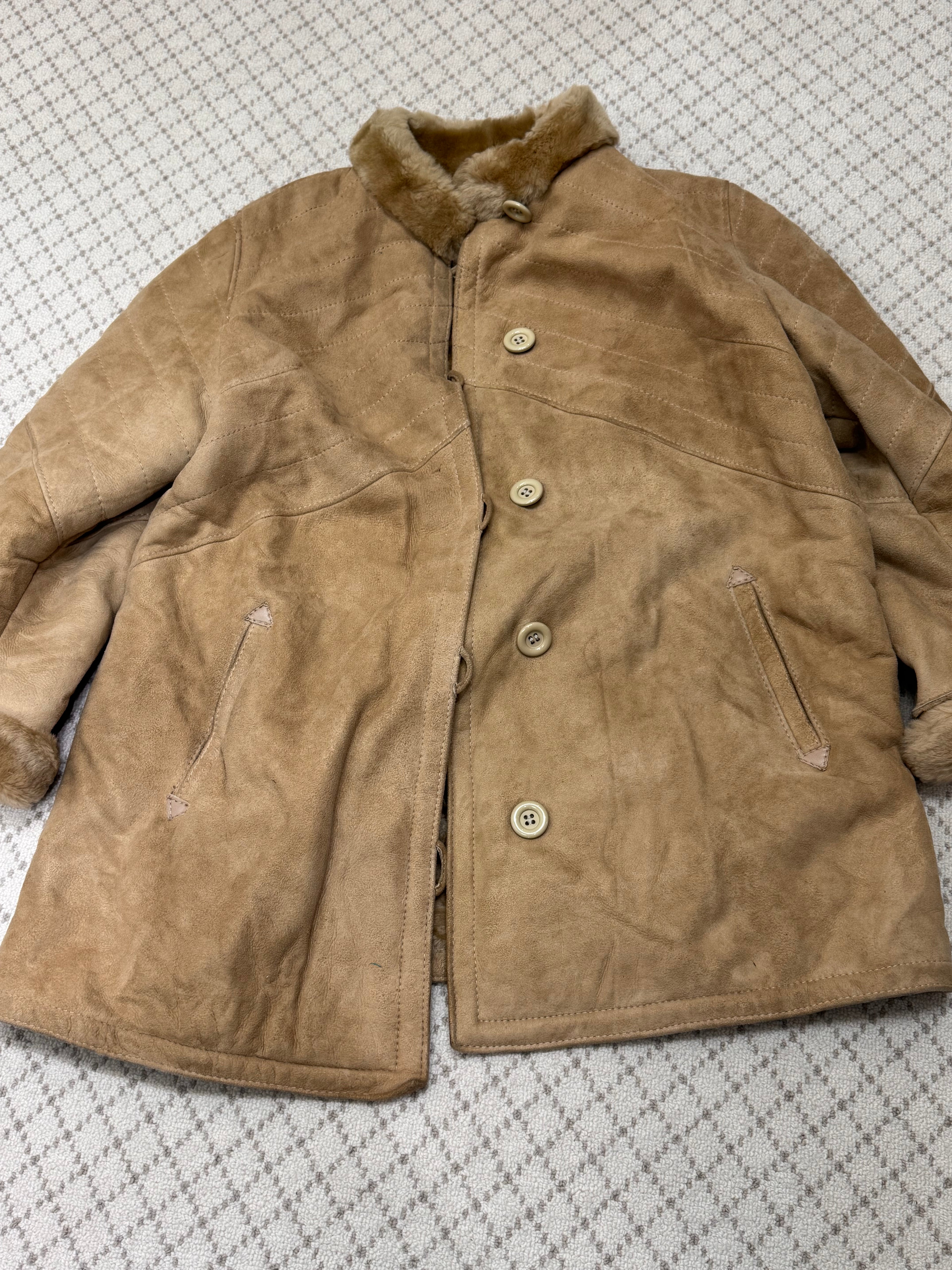 Shearling Jacket - Leder Cris - Made in Spain - Large