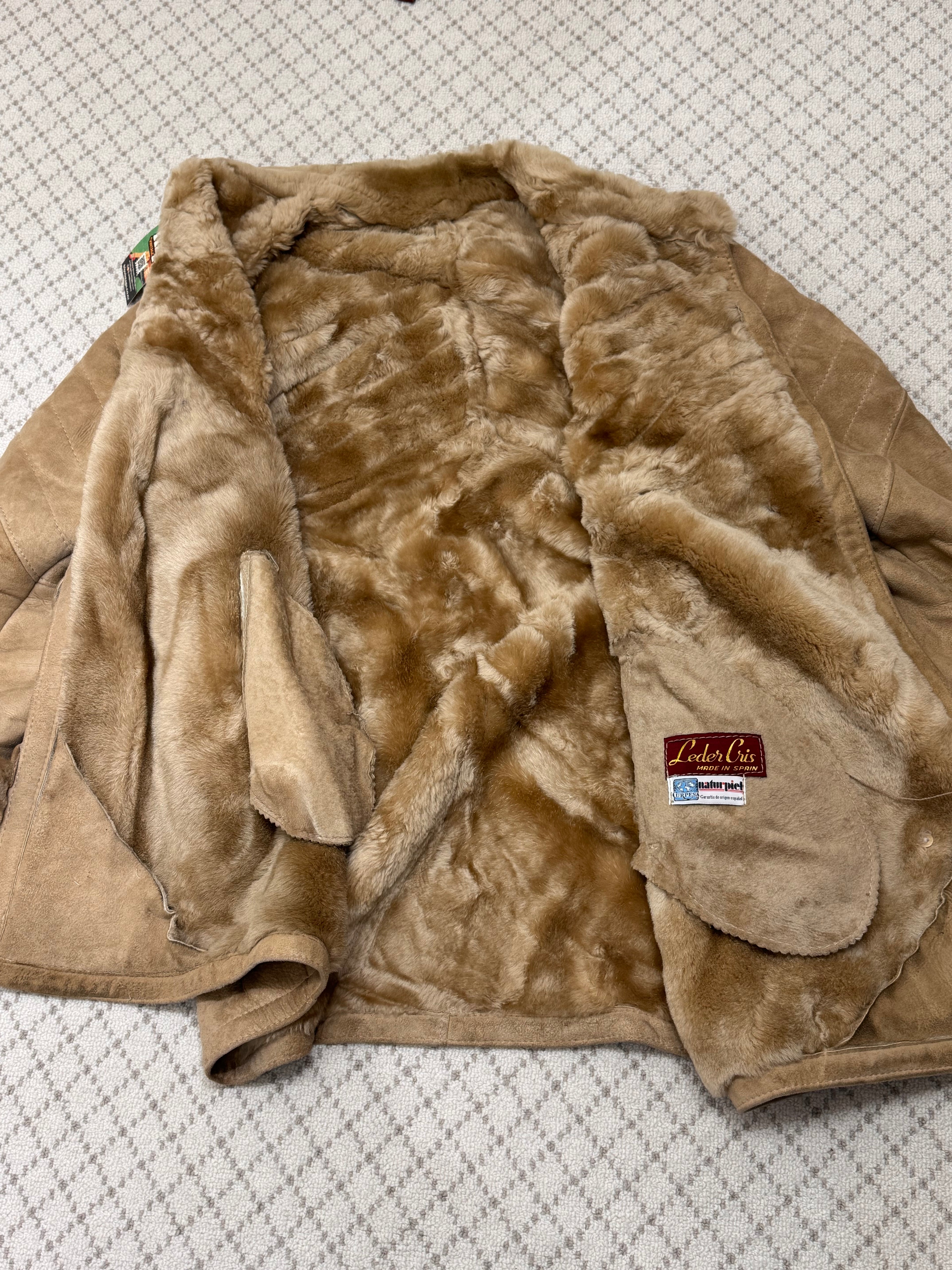 Shearling Jacket - Leder Cris - Made in Spain - Large