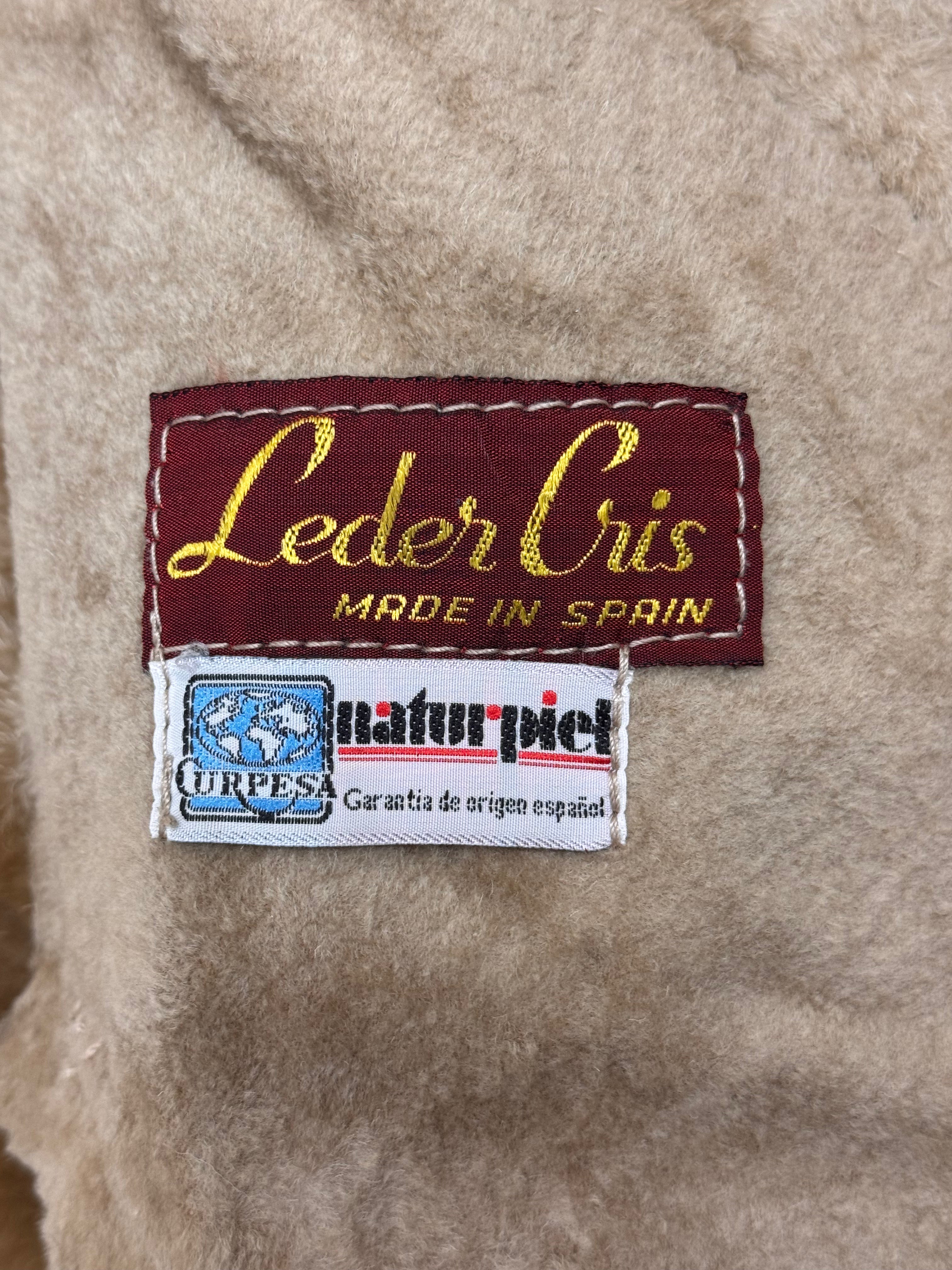 Shearling Jacket - Leder Cris - Made in Spain - Large