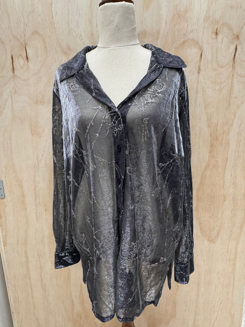 Sheer Silver Shirt - UK18