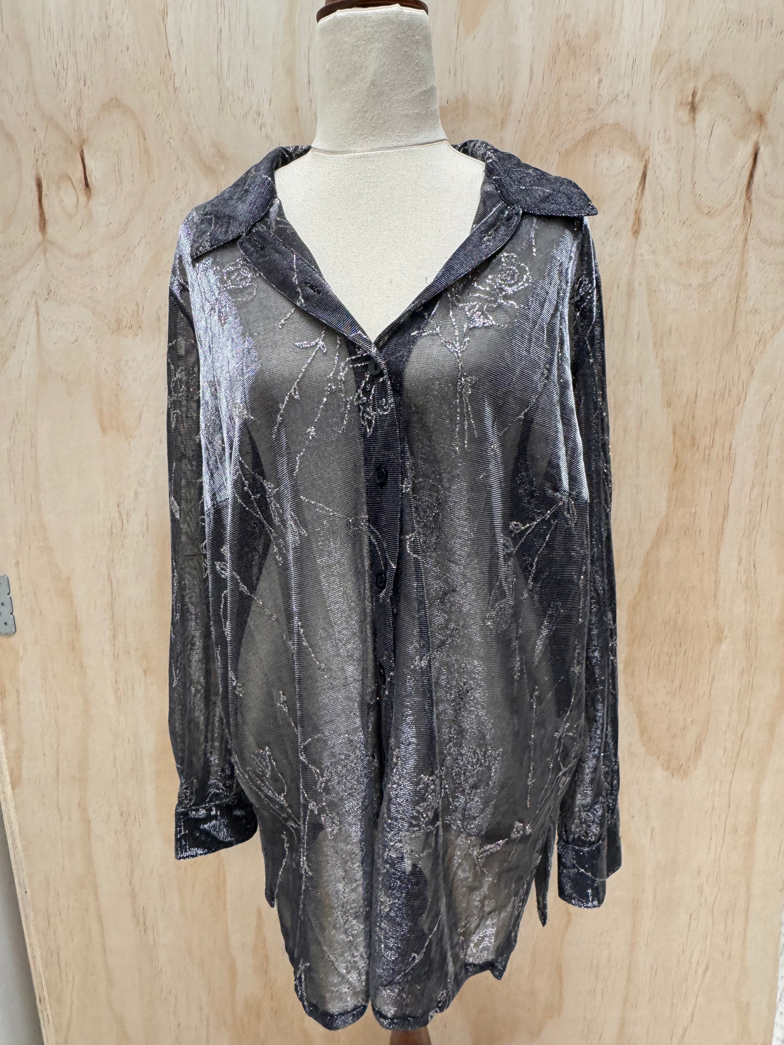 Sheer Silver Shirt - UK18