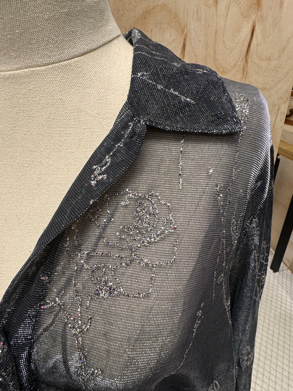 Sheer Silver Shirt - UK18