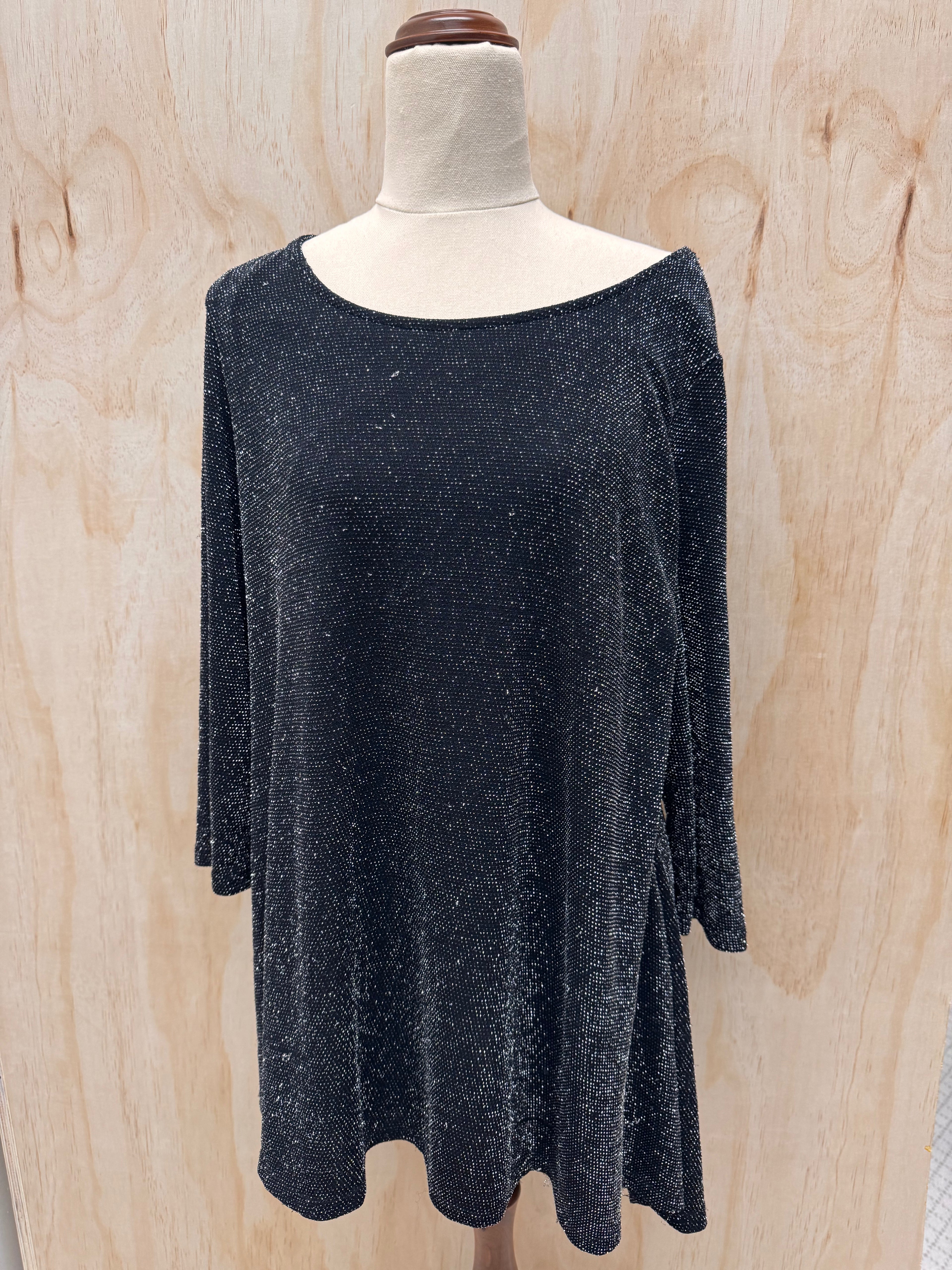Silver Lurex Long top / short dress - NZ14