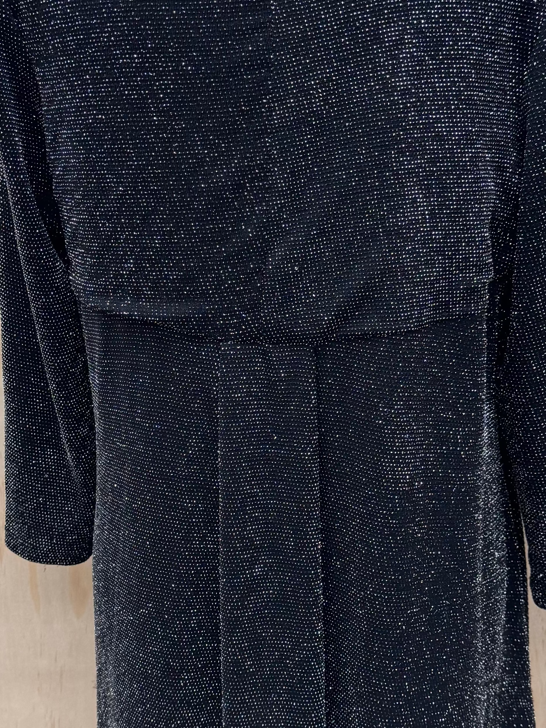 Silver Lurex Long top / short dress - NZ14